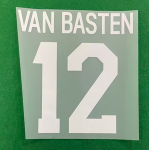 แผ่นปะติดเสื้อฟุตบอลแบบรีโทร ลายชื่อและหมายเลขของกุลลิต ฟานบาสเตน ครอยฟ์ สำหรับชุดเหย้าและชุดเยือน  วัสดุแบบฟล็อก  แบบรีดติดด้วยความร้อน - Product Image 2