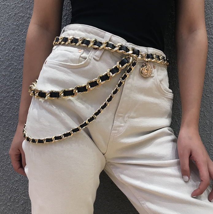 XG1065 2020 индивидуальная простая цепочка с кисточками в стиле ретро многослойная пикантная крутая поясная цепочка из искусственной кожи