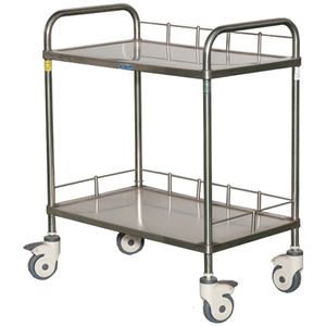 Ginee harga pabrik Medis 304 baja tahan karat karat troli instrumen medis lapisan ganda furnitur rumah sakit - Product Image 1