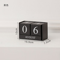 Calendrier en bois magnétique vintage personnalisé Bureau perpétuel Calendrier en forme de cube en bois Calendrier de bureau en bois