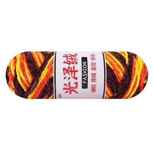 Vente en gros de pantoufles et écharpe en crochet en <span class=keywords><strong>chenille</strong></span> de velours teinté à motif floral doré brillant à trois plis 100% boule de fil épais en polyester - Product Image 5