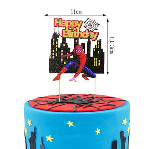 Spider Web Cake Toppers Dibujos animados Spider-Man 8-13 años Navidad Año Nuevo <span class=keywords><strong>Cumpleaños</strong></span> Papel reutilizable Plug-in - Product Image 5