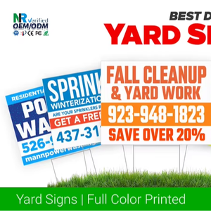 Customized 18x24 Outdoor Commercial Real Estate Sale Sign 4mm Corrugated PP <b>Sheet</b> & Lawn Real Estate Billboards - Product Image 1