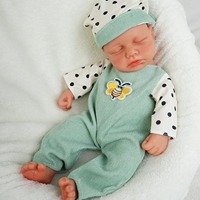 Muñecas Reborn LouLou de Silicona Sólida Suave de 13 Pulgadas, Personalización de Género y Estilo de Cabello, Muñecas de Juguete Simulando Bebés Prematuros