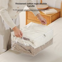 Moderne Grande Capacité Transparent Organisateur Sac De Rangement pour La Maison Chambre Armoire Vêtements Couette Voyage Déménagement Emballage Ensemble
