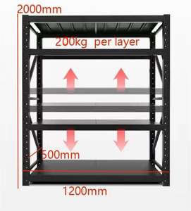   Étagères industrielles personnalisées pour entrepôt, rayonnage de stockage, niveaux réglables, installation facile, revêtement époxy, antirouille - Product Image 6