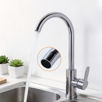 Robinet de cuisine moderne à poignée unique, monté sur le plan de travail, en plastique ABS, avec installation facile pour une utilisation en cuisine