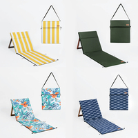 Chaise longue de plage confortable, personnalisable, portable, légère, réglable, avec support dorsal en bois rembourré, pour l'extérieur