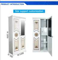 Armoire de rangement en acier durable pour vêtements, avec étagères, personnalisation OEM, mobilier de stockage commercial en gros