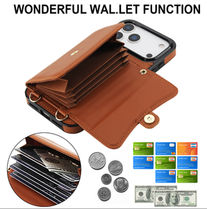 Funda de Piel Sintética con Diseño Ejecutivo y Múltiples Ranuras para Tarjetas para iPhone 17 Air 16 Pro Max 15 14 13 12 11 Pro, Accesorio para Teléfono - Product Image 3