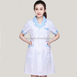 Đồng Phục Đại Học Dược Áo Khoác Trắng Tay Ngắn Cotton Thoáng Khí Thấm Mồ Hôi Cao Cấp Áo Choàng Bác Sĩ Phòng Thí Nghiệm Màu Trắng - Product Image 3
