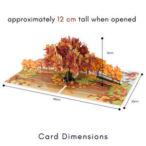 Biglietto d'Auguri 3D Pop-up con Design Albero Autunnale per Amanti della Natura, Foglie Dorate Vibranti, Ideale per Regali di Ringraziamento e Decorazioni per la Casa - Product Image 5