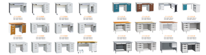 Bureau d'ordinateur gain de place, bureau d'ordinateur personnalisé avec poche pour prise, table d'ordinateur - Product Image 6