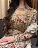 Robe musulmane arabe en polyester brodée pour femmes, idéale pour l'Aïd et les cultes estivaux à Dubaï, taille unique.