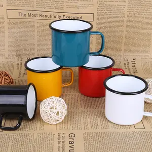 OEM/ODM hot selling porcelain cups coffee mug ceramic Enamel cups mug