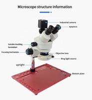 EOC Optical Instruments Stereo Trinocular Digital Electron Microscope for PCB Repair Soldering and Phone Repairing