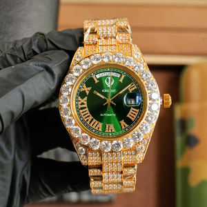 Montre de luxe automatique mécanique en acier inoxydable avec cadran en cristal saphir, résistance à l'eau de 100 bars, passe le test du diamant - Product Image 5