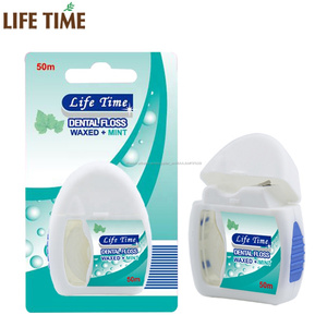 50 m fil dentaire confortable et sasy utilisation/menthe ciré/échantillon gratuit - Product Image 2