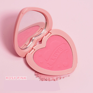 Blush de haute qualité Private Label Love Heart <span class=keywords><strong>Shape</strong></span> Blush Face Palette de blush de couleur unique - Product Image 5