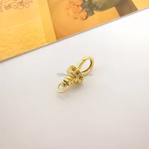 18K oro puro gioielli Fashion Design Charm oro giallo fermagli accessori per collane