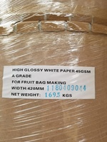Wit 45gsm gecoat speciaal papier mango fruit zakje waterdicht dubbelzijdig maagdelijk houtpulp compatibel zeefdruk