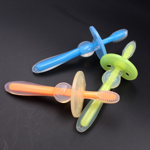 Cepillo de dientes de silicona para niños con disco de seguridad para uso doméstico 18.70g SLC003 - Product Image 1