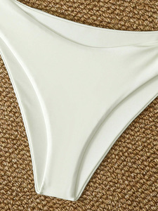 Women's <b>Sexy</b> Solid Color Two Piece <b>Bikini</b> <b>Set</b> Halter Triangle Swimsuit Beach Bathing Suit for Vacation Pool - Product Image 2