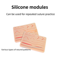 Kit de pratique pour étudiants en médecine Ensemble d'instruments de suture chirurgicale avec module de peau en silicone