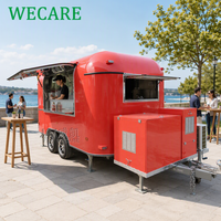 Remorque alimentaire WECARE entièrement équipée pour la vente de glaces, café, pâtisseries, pizzas, grillades, fast-food, bubble tea, avec cuisine complète