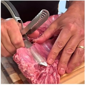 Wholesale Rib Membrane Remover <b>Tool</b> Stainless Steel Trimming with Curved Blade&Ergonomic Handle Dishwasher Safe for Easy BBQ - Product Image 4