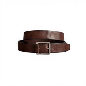 Cinturón de Cuero Vacuno 100% Duradero de Alta Calidad para Hombre, con Hebilla Cuadrada de Acero, Ecológico e Impermeable, Marca BS International, Gran Venta - Product Image 3