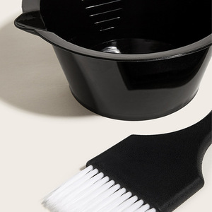 Ensemble bol et pinceau pour coloration des cheveux, en plastique noir, pour salon, coloration des cheveux, tous types de cheveux, usage permanent - Product Image 5