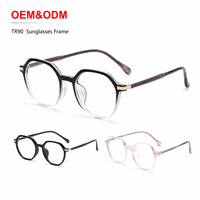 Monture de lunettes ultra-légère en TR90 pour hommes et femmes, design rétro, verres transparents, branches flexibles, confortable pour un usage quotidien