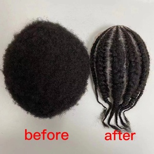 <span class=keywords><strong>Parrucca</strong></span> di capelli umani ricci crespi corti brasiliani di alta qualità per donne nere colore naturale vergine Remy frangia Bob riccio - Product Image 2