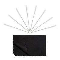 Étui de nettoyage portable pour aides auditives avec brosse intégrée, boucle à cire et miroir pour l'entretien quotidien
