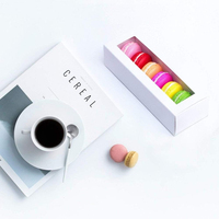 Boîte à Macarons à Tiroir Personnalisé avec Impression par Fenêtre Emballage Cadeau en Papier Kraft pour Biscuit Sushi Nouilles Dossiers en Papier d'Art