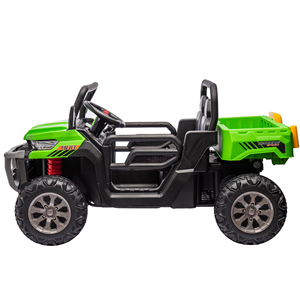 24V telecomando veicolo elettrico 2 posti Ride UTV 2x200W motori autocarro con cassone ribaltabile per ragazzi ragazze FCJ pala auto da corsa