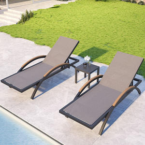Chaise longue <span class=keywords><strong>de</strong></span> plage et <span class=keywords><strong>de</strong></span> piscine moderne, portable, pliable, en métal, pour l'extérieur - Product Image 5
