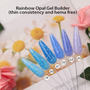 TPO & Hema Free Rainbow Glitter Gel Builder Purple <b>Sequin</b> Nail Extension Gel 1000ml Opal Glitter Nails Building Gel Hard OEM ODM - Product Image 6