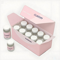 Étiquettes personnalisées pour flacons en PP imperméable, lot de 10 flacons de 3 ml et boîtes avec impression découpée