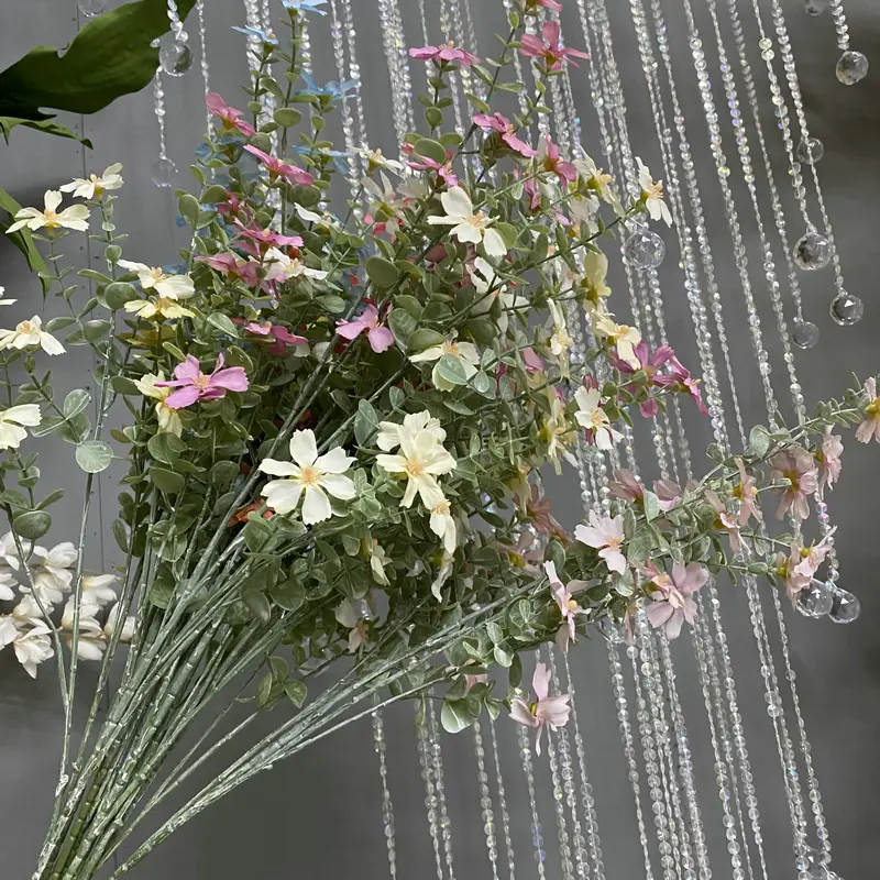 9 colori fiori di crisantemo selvatico decorazioni per la tavola di casa di natale Bouquet di margherite in finta seta