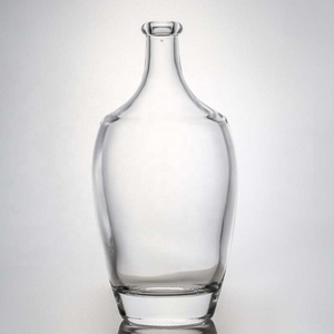 Venta Caliente Botella Redonda Transparente de Vidrio de 500 ml, 700 ml, 750 ml para <span class=keywords><strong>Licor</strong></span>, <span class=keywords><strong>Vodka</strong></span>, Tequila con Tapas - Product Image 1