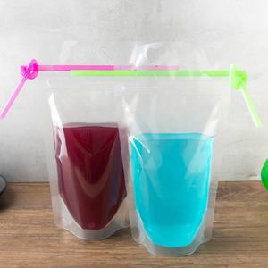 <span class=keywords><strong>Pochette</strong></span> à emporter jetable personnalisée de 500ml en PE avec impression offset pour thé au lait jus bière soda et vin - Product Image 4