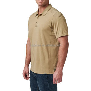 Polo <span class=keywords><strong>de</strong></span> golf personnalisé pour homme à manches courtes en coton, couleur unie confortable, vente en gros, polo tactique unisexe - Product Image 3