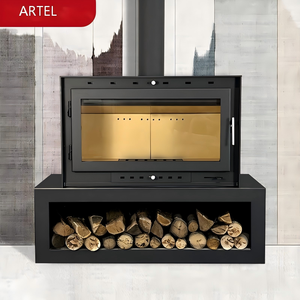 Suministro Directo de Fábrica: Estufa de Leña Moderna de Acero para Calefacción de Invierno, Modelo <span class=keywords><strong>Vermiculita</strong></span>, <span class=keywords><strong>Chimenea</strong></span> con Llama Auténtica - Product Image 2