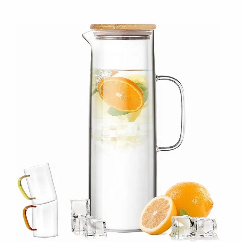 Glas Kruik Met Deksel Hittebestendig Glas Water Karaf Water Pitcher Set Glas Koude Pot Met Deksel