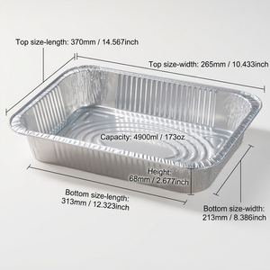 超大铝箔烤盘带盖 14.5X10.6 英寸重型深盘烤盘，适用于火鸡餐饮和烧烤容器 - Product Image 2