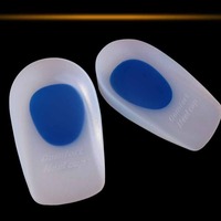 Coussinets de talon en gel de silicone transparents, absorbant les chocs, pour le sport, réglage de la hauteur, design en U, pour hommes et femmes, confortables