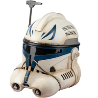 Casco Realista del Capitán Rex, Soldado Clon Fase 2, de Resina, Carcasa Dura, para Cosplay de Guerra, Casco de Comandante