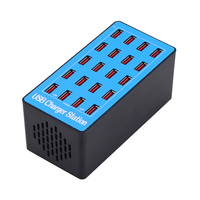 Chargeur intelligent 100W 20 ports USB Station de charge multi-ports pour plusieurs téléphones Android Voyage Home Office Party Hotel Restaurant
